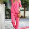 Women * | Deals 42Pops Rose Crewneck Sweatshirt & Pocket Joggers Women