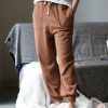 Women * | Best Reviews Of 42Pops Dark Camel Pocket High-Waist Joggers Women