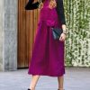 Women * | Wholesale 42Pops Magenta Corduroy Sleeveless Midi Dress Women