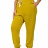 Women * | Discount 42Pops Olive Mustard Drawstring Pocket Joggers Plus