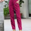 Women * | Outlet 42Pops Magenta Corduroy Pocket High-Waist Pants Women