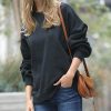 Women * | Best Sale 42Pops Charcoal Over-Sized Drop-Shoulder Sweatshirt Women