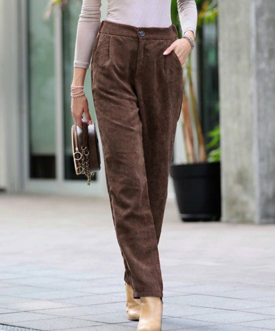 Women * | Wholesale 42Pops Americano Corduroy High-Rise Pocket Pants Women