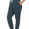 Women * | Discount 42Pops Midnight Navy Drawstring Pocket Joggers Plus