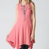 Other * | Promo 42Pops Coral Handkerchief Tunic Women