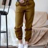 Women * | Budget 42Pops Dusty Olive Windbreaker Drawstring-Waist Pocket Joggers Women