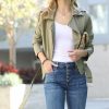 Women * | Flash Sale 42Pops Khaki Belted Pocket Moto Jacket Women