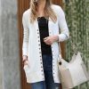 Women * | Wholesale 42Pops Bone Rib-Hem Snap-Front Cardigan Women