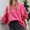 Women * | Coupon 42Pops Rose Oversize Crewneck Balloon-Sleeve Sweatshirt Women