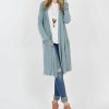 Women * | Best Pirce 42Pops Blue-Gray Pocket Open Cardigan Women