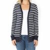 Women * | New 42Pops Navy & Ivory Stripe Snap-Front Cardigan Women