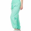 Women * | Best Sale 42Pops Mint Windbreaker Smocked-Waist Tie-Cuff Pocket Joggers Women