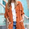 Women * | Outlet 42Pops Almond Melange Pocket Oversize Shacket Women