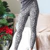 Women * | Brand New 42Pops Gray Leopard High-Waist Leggings Women