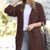 Women * | Discount 42Pops Americano Popcorn Puff-Sleeve Open Pocket Cardigan Women