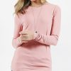 Women * | Top 10 42Pops Dusty Pink Crewneck Long-Sleeve Top Women